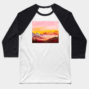 Foggy morning in Pyrenees Baseball T-Shirt